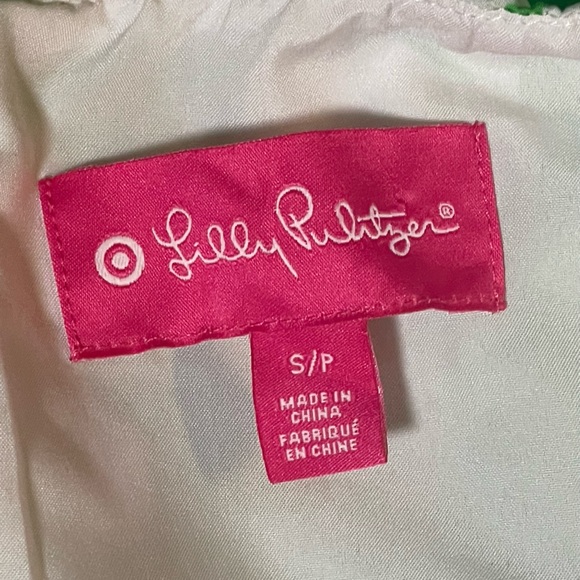 LILLY PULITZER for TARGET Green and White Jumpsuit Romper w/ side pockets - Picture 9 of 11